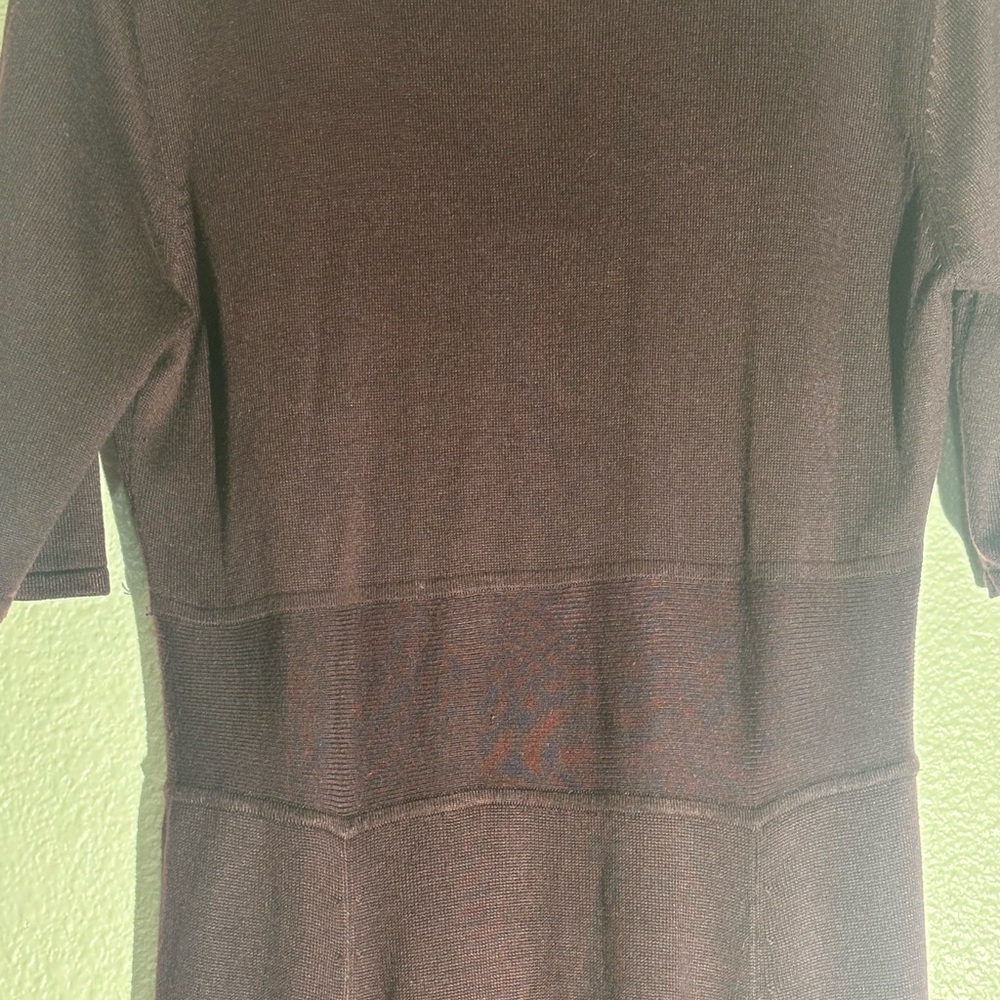 Ellen Tracy Vintage Burgundy Knit Dress - Picture 11 of 12